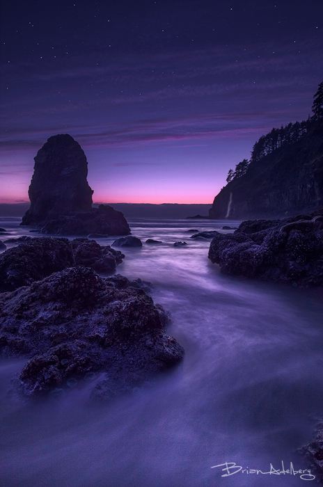 Oregon coast twilight.