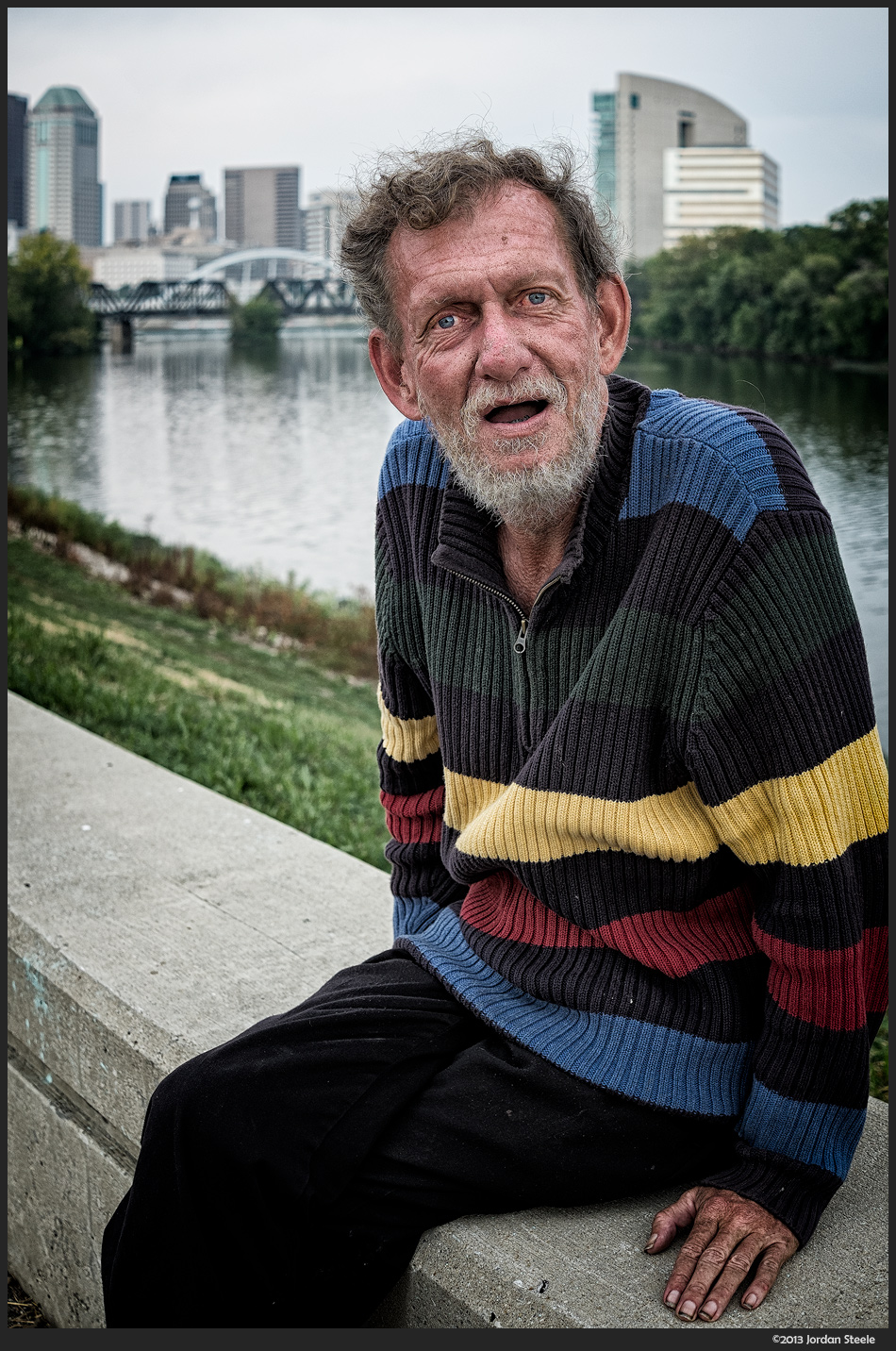 Homeless Man by the River
