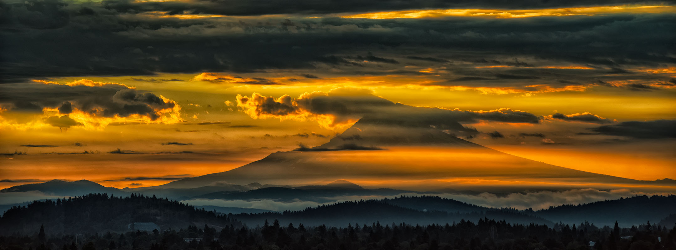 Our amazing sunrise this morning (Mt. Hood)