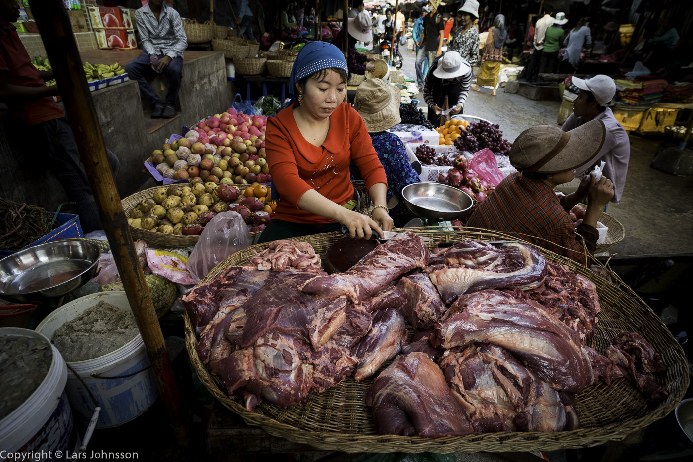 Going to the butcher in Cambodia