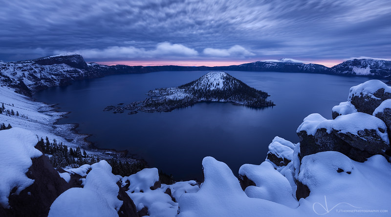 First Snow at Crater Lake