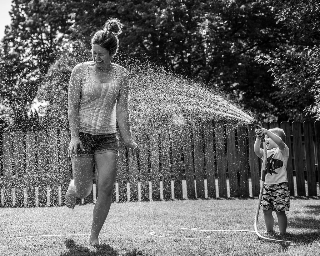 Playing with the hose