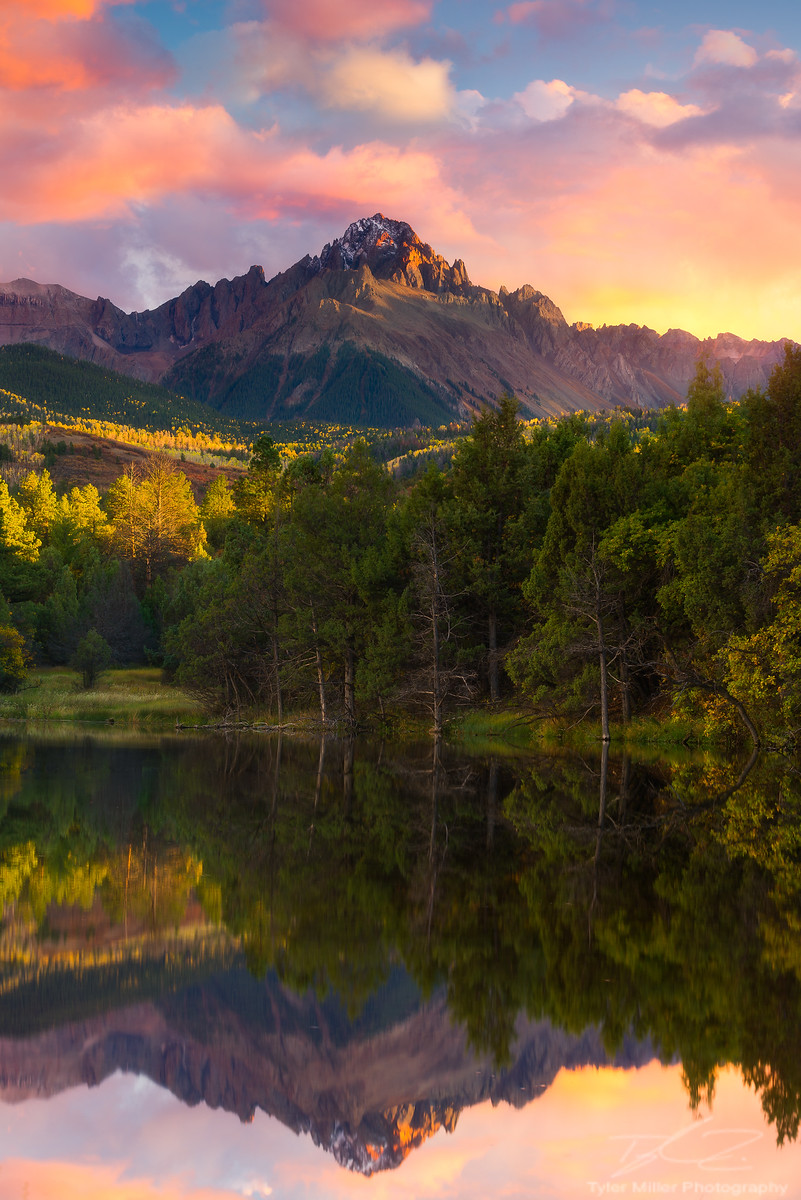 Fresh fall dusting on Mt Sneffles, Ridgway, CO.