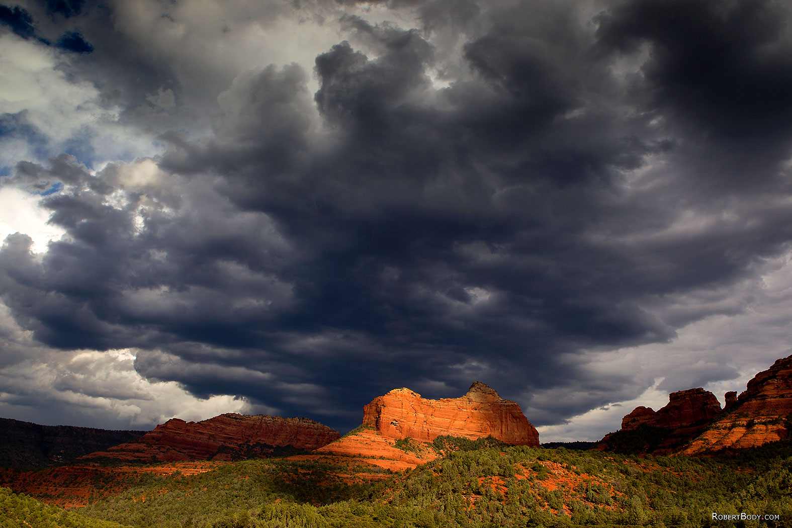 Monsoon clouds moving through