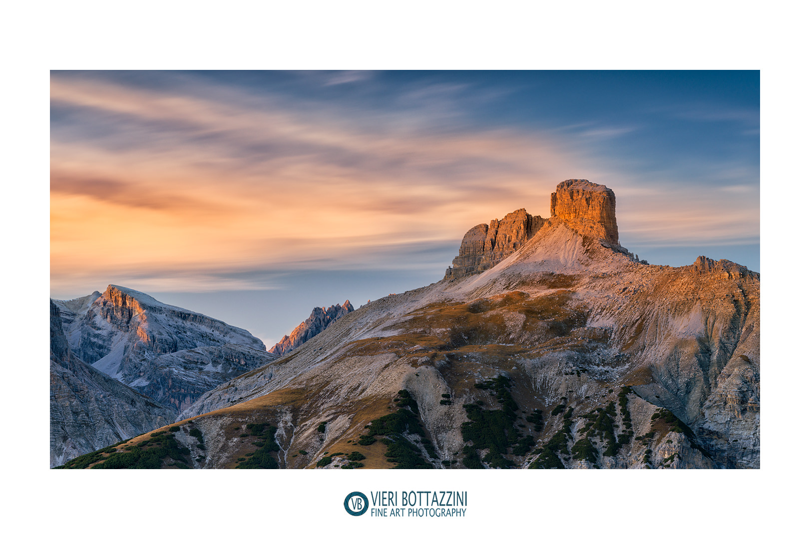 Torre dei Scarperi at sunset, Dolomites