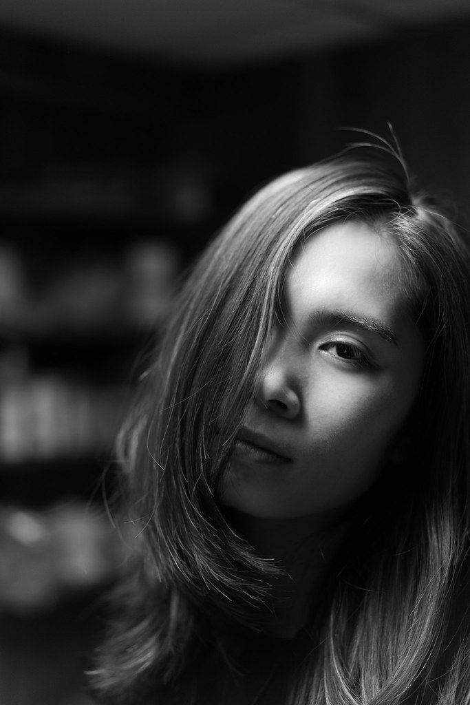 Black and white portrait