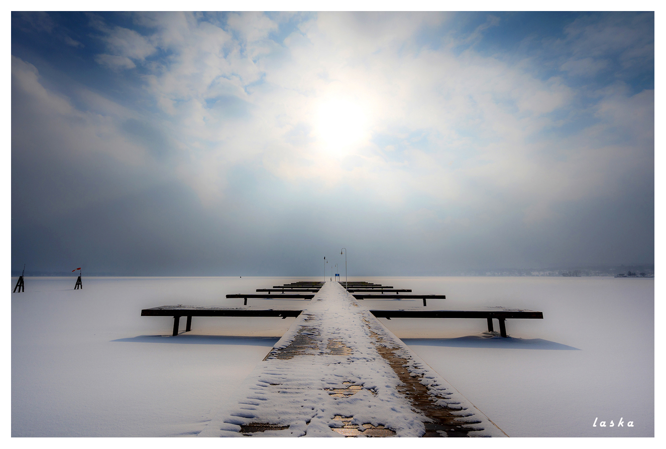 Sun Peaking out through the snow storm