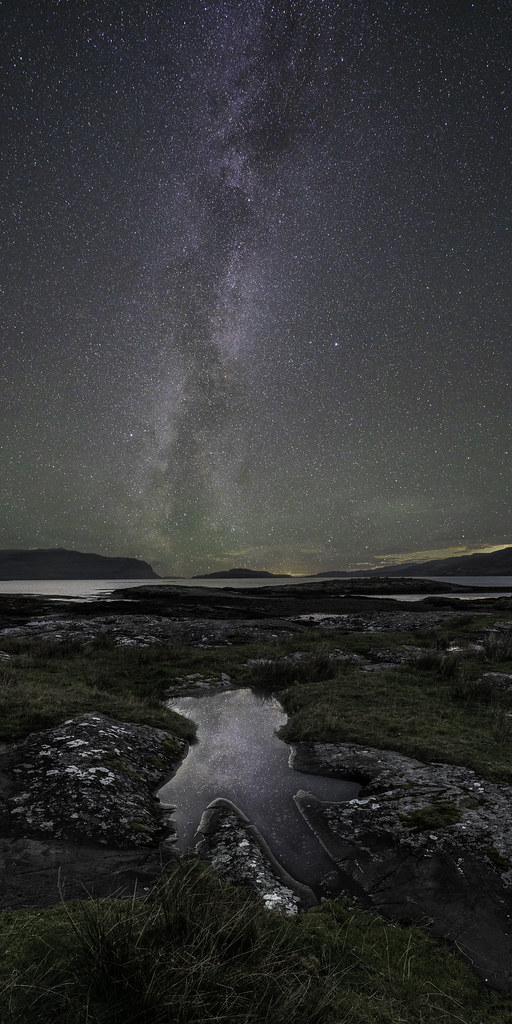 Milky Way over Loch Na Kael, Isle of Mull.