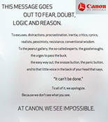 At Canon, We See Impossible Teaser