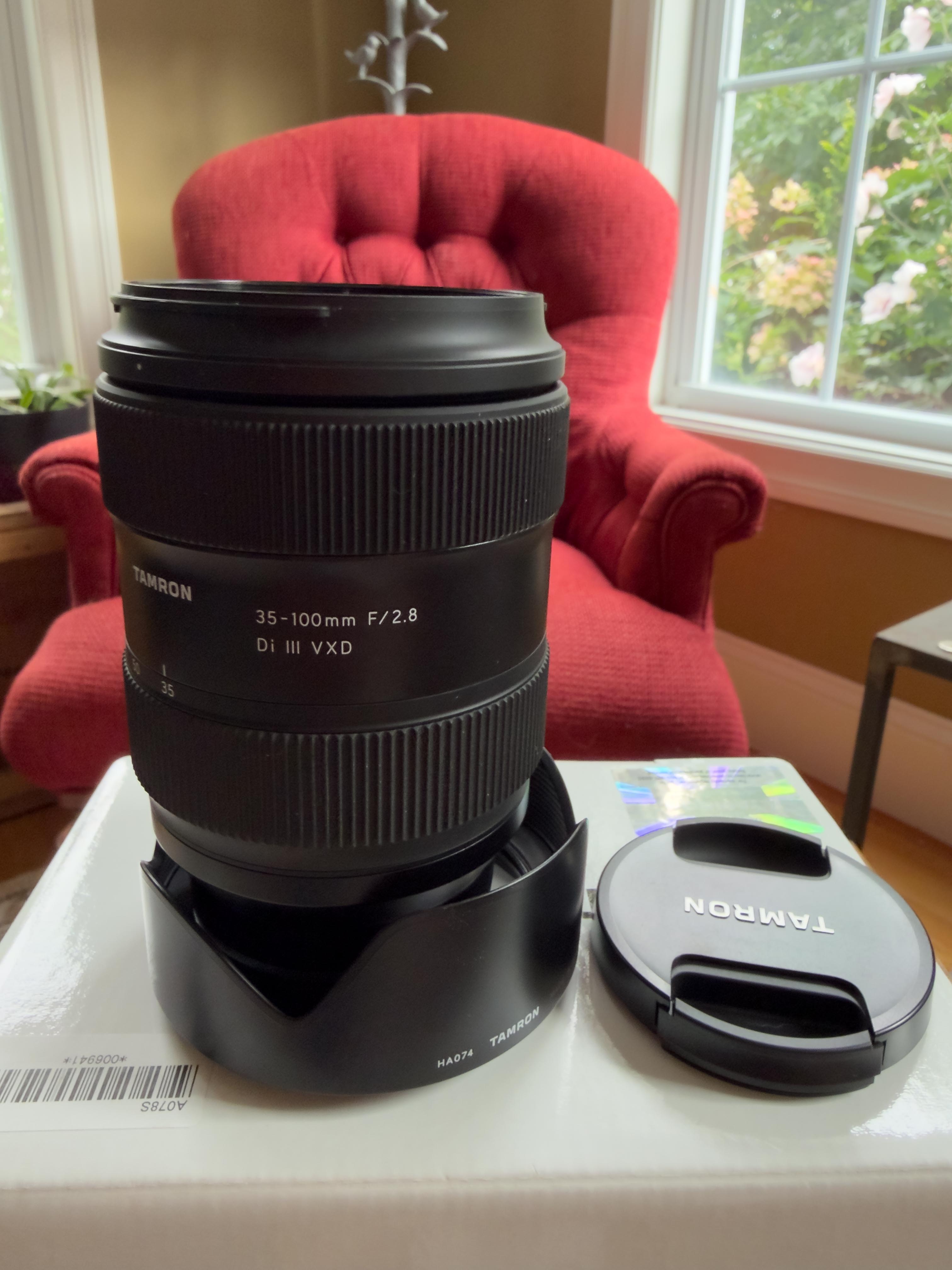 Tamron 35-100mm F2.8 E-mount lens, Tamron 11-20mm F2.8 E-m...