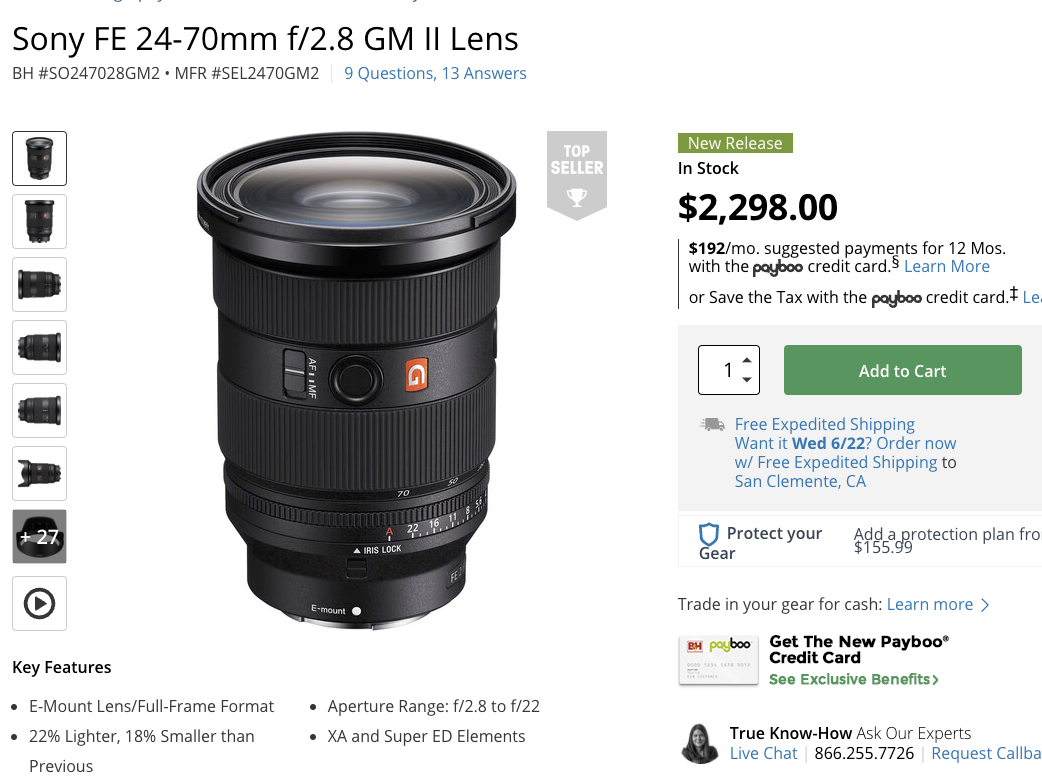 Official: Sony FE 24-70mm F2.8 GM II - FM Forums