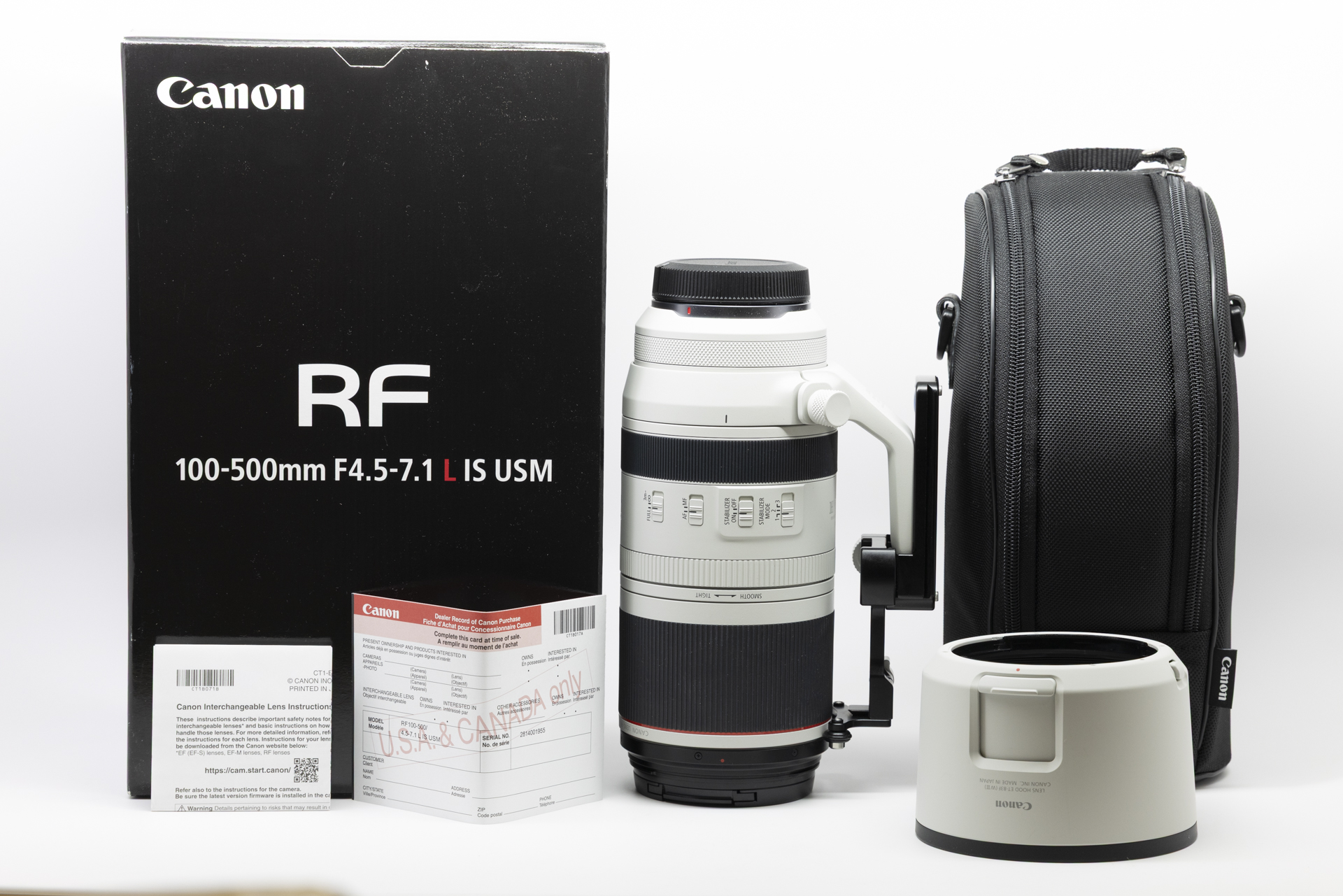 Canon RF 100-500mm f/4.5-7.1 L IS USM Lens + Kirk Lens Pla...