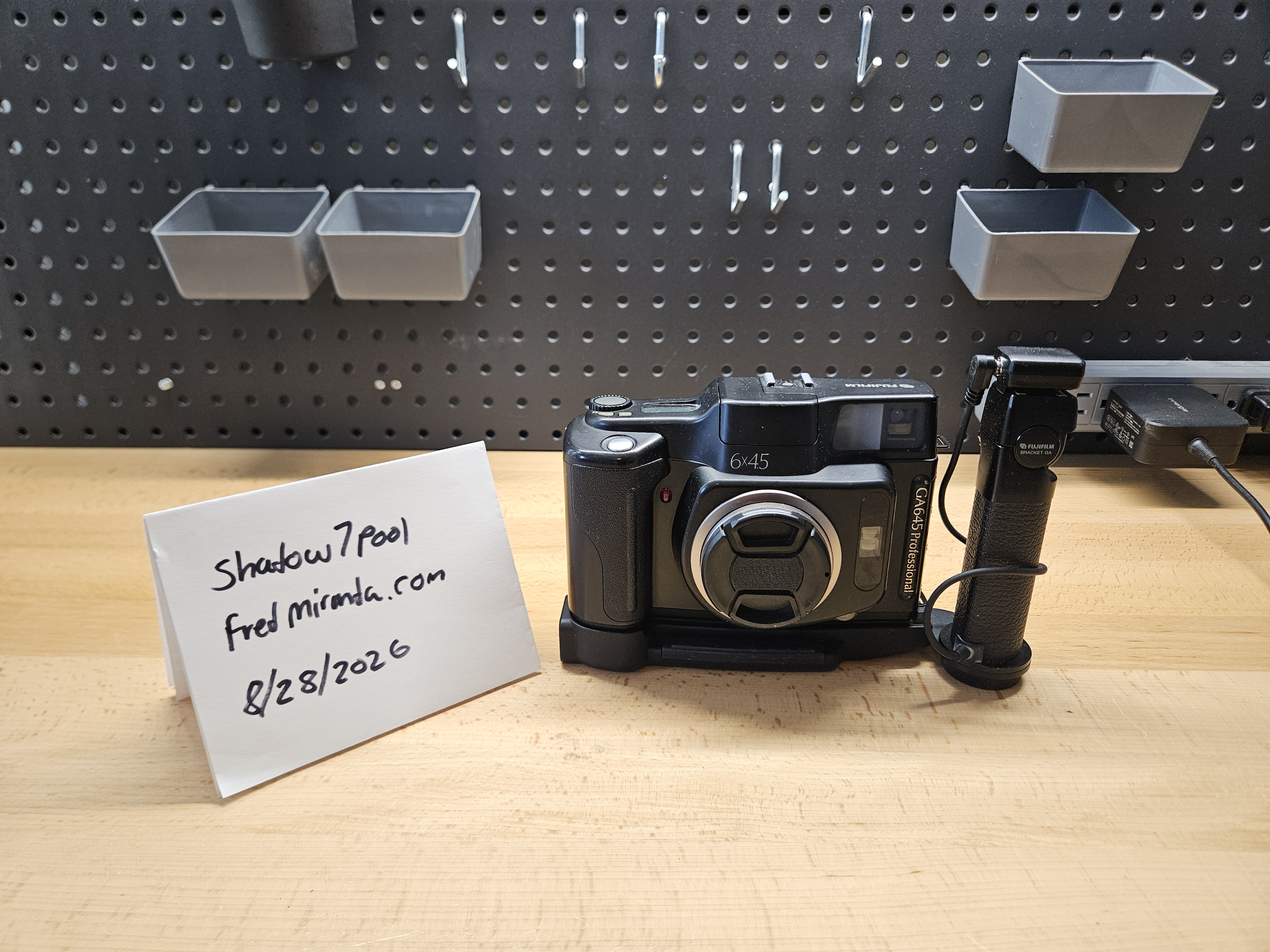 Fuji GA645 with Flash Bracket