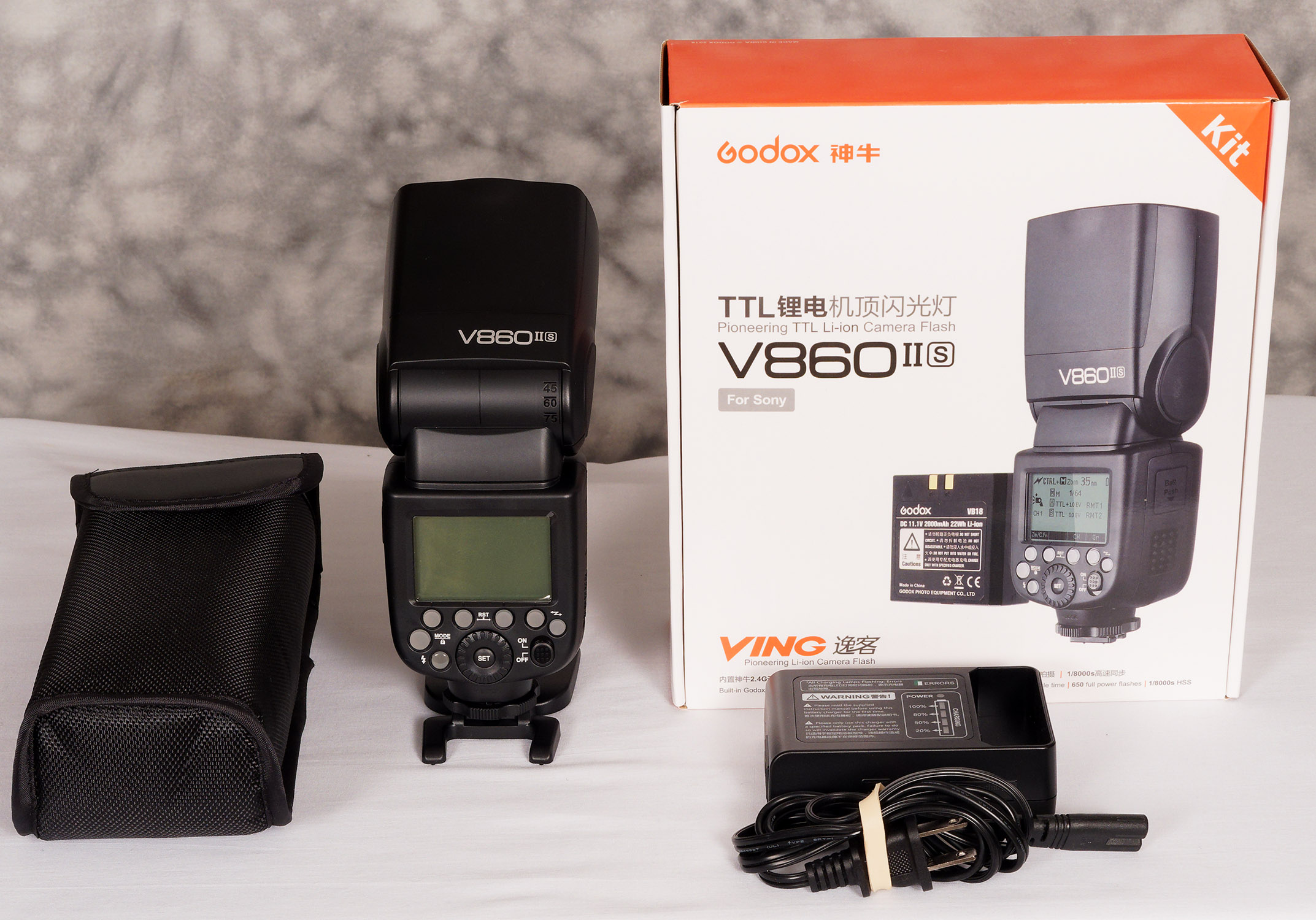 Godox VING V860IIS TTL Flash For Sony - GN60, Li-ion Battery, Built-in 2.4G Wireless System