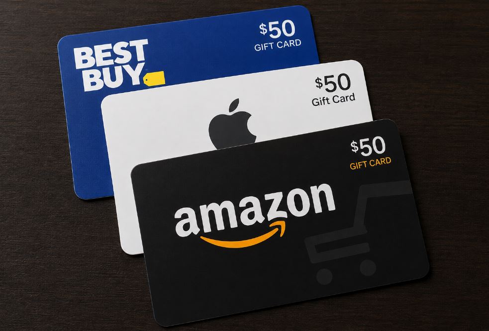 Apple, Amazon, or BB Gift Cards - $200 Free