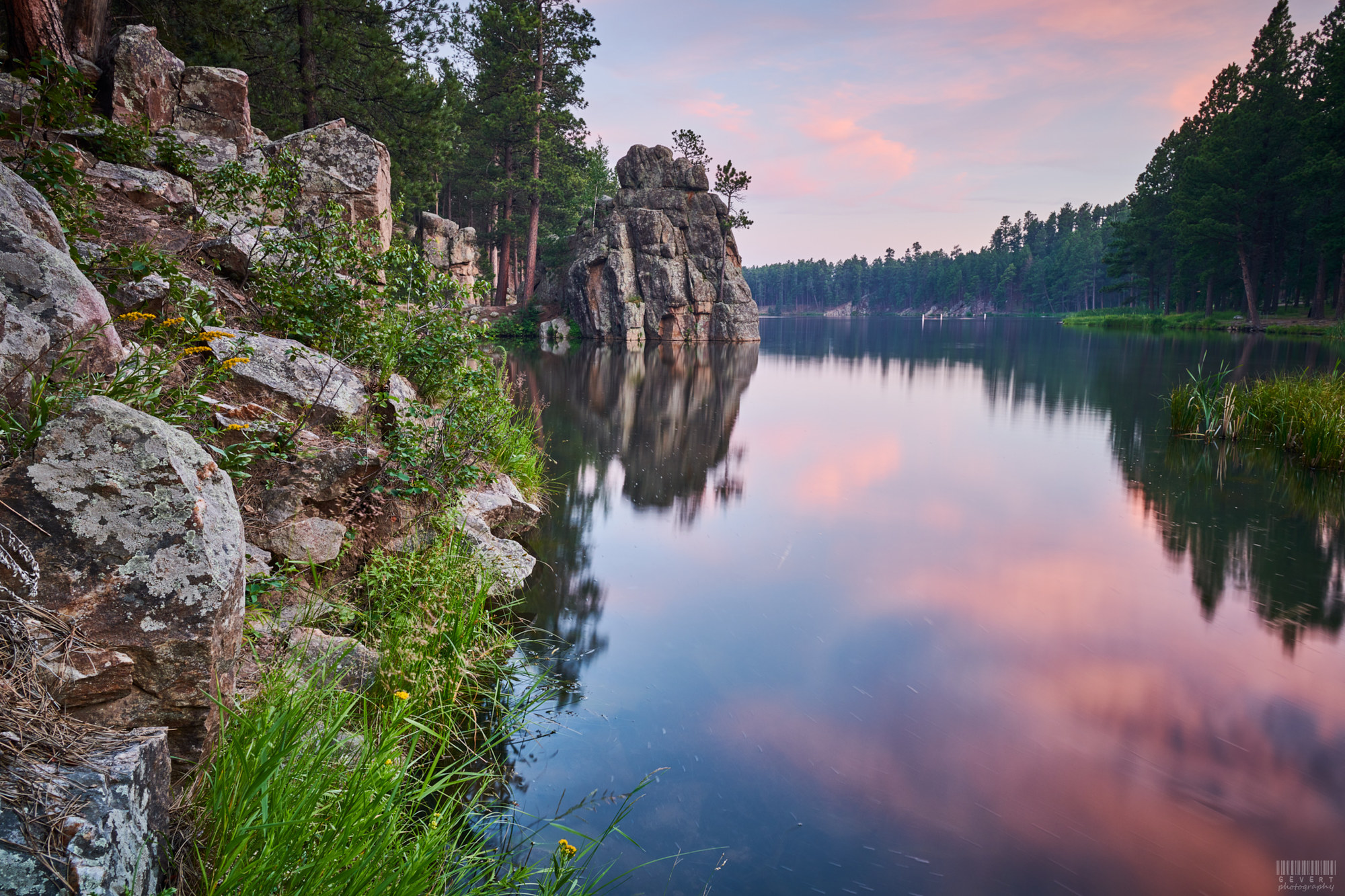 Tranquil sunset at Center Lake in Custer State Park FM Forums