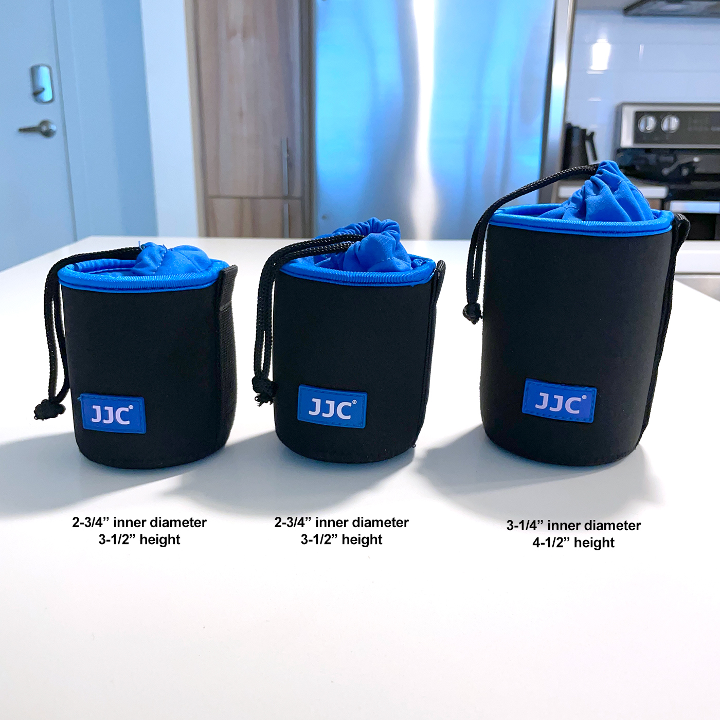 3 JJC Neoprene Lens Pouches