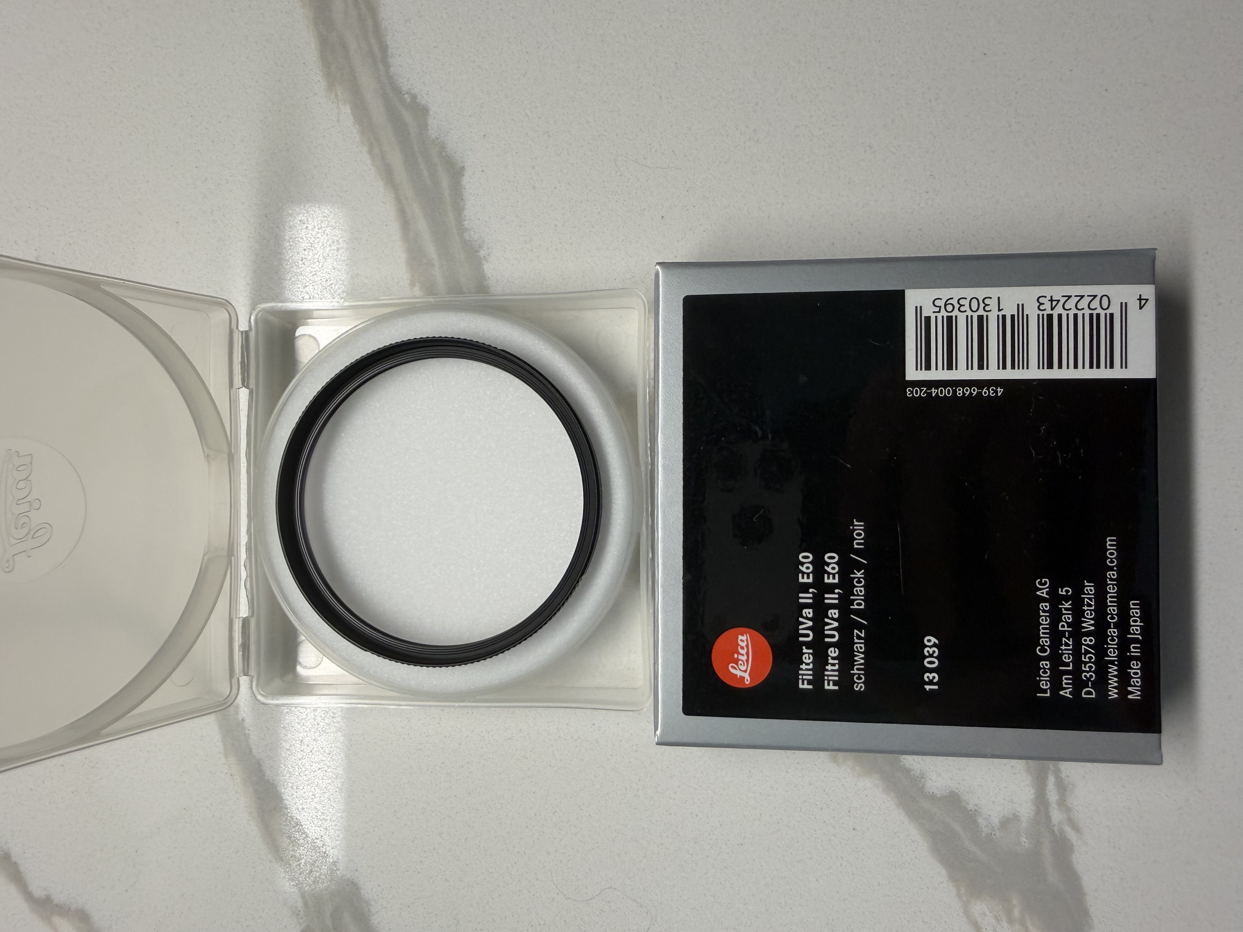 Leica E60 UVa II Filter (Black) for Noctilux-M 50mm f/0.95...
