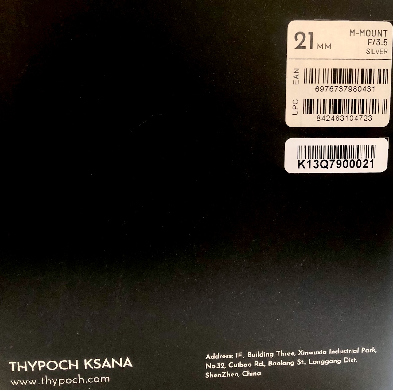 Thypoch KSANA 21mm f/3.5 M-Mount