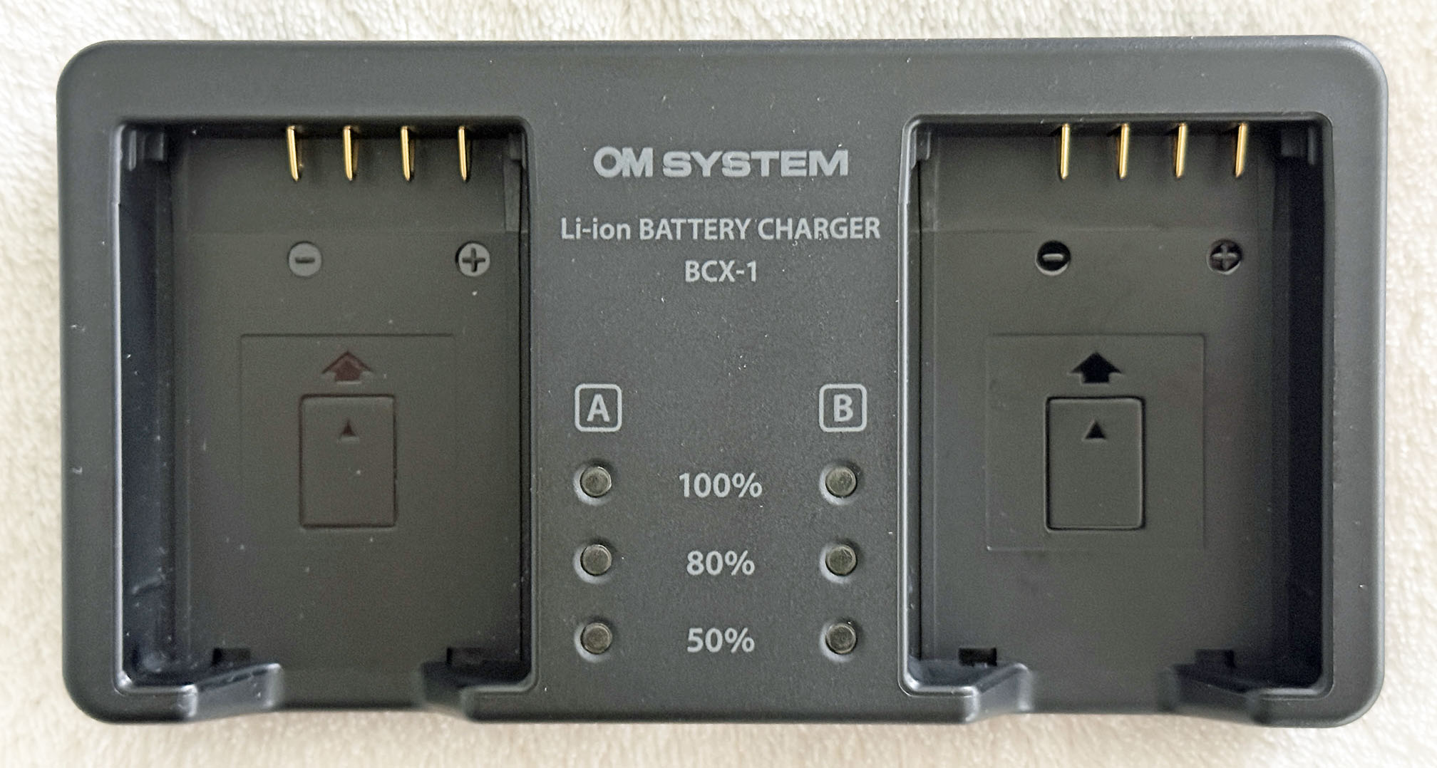 OM System BCX-1 Dual Battery Charger