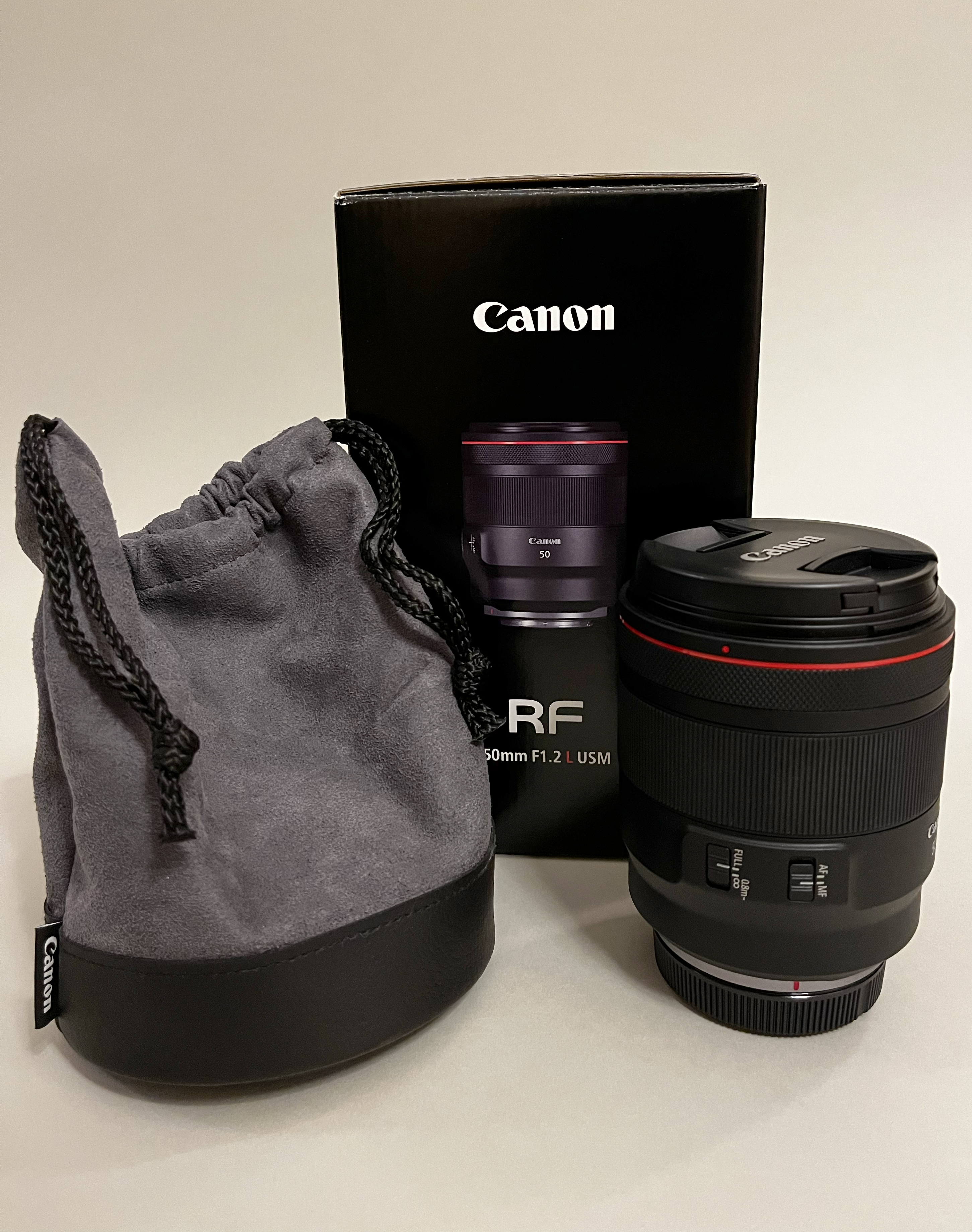 Canon RF 50mm F1.2 L USM Lens -- perfect condition