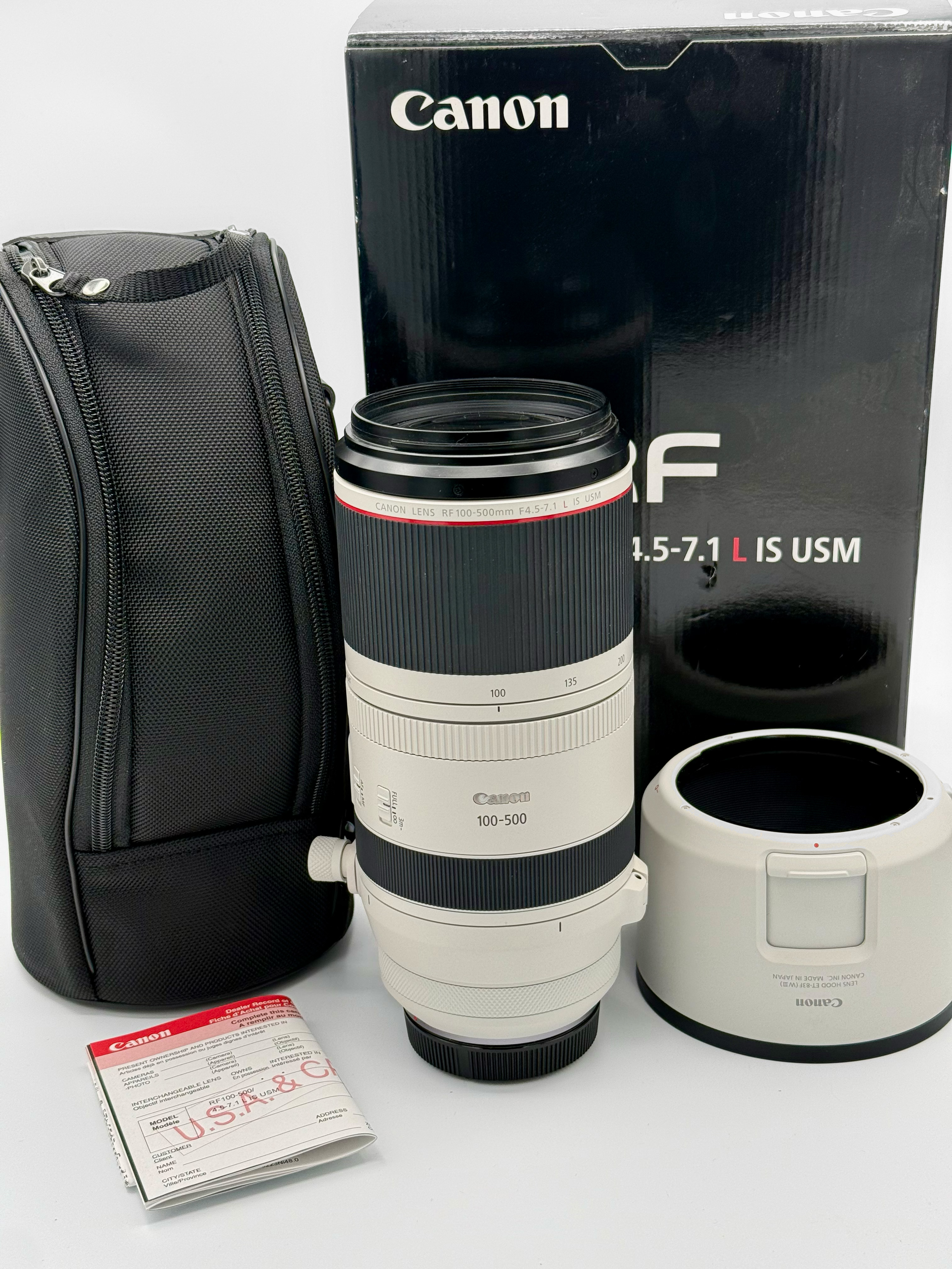 Canon RF 100-500 F/4.5-7.1 L IS USM