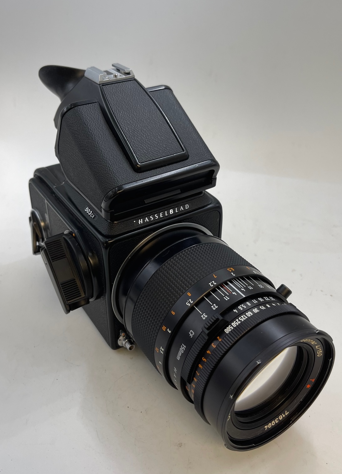 Sold: HASSELBLAD 503CX CAMERA W/ SONNAR T* 150MM F4 CF LENS, A12
