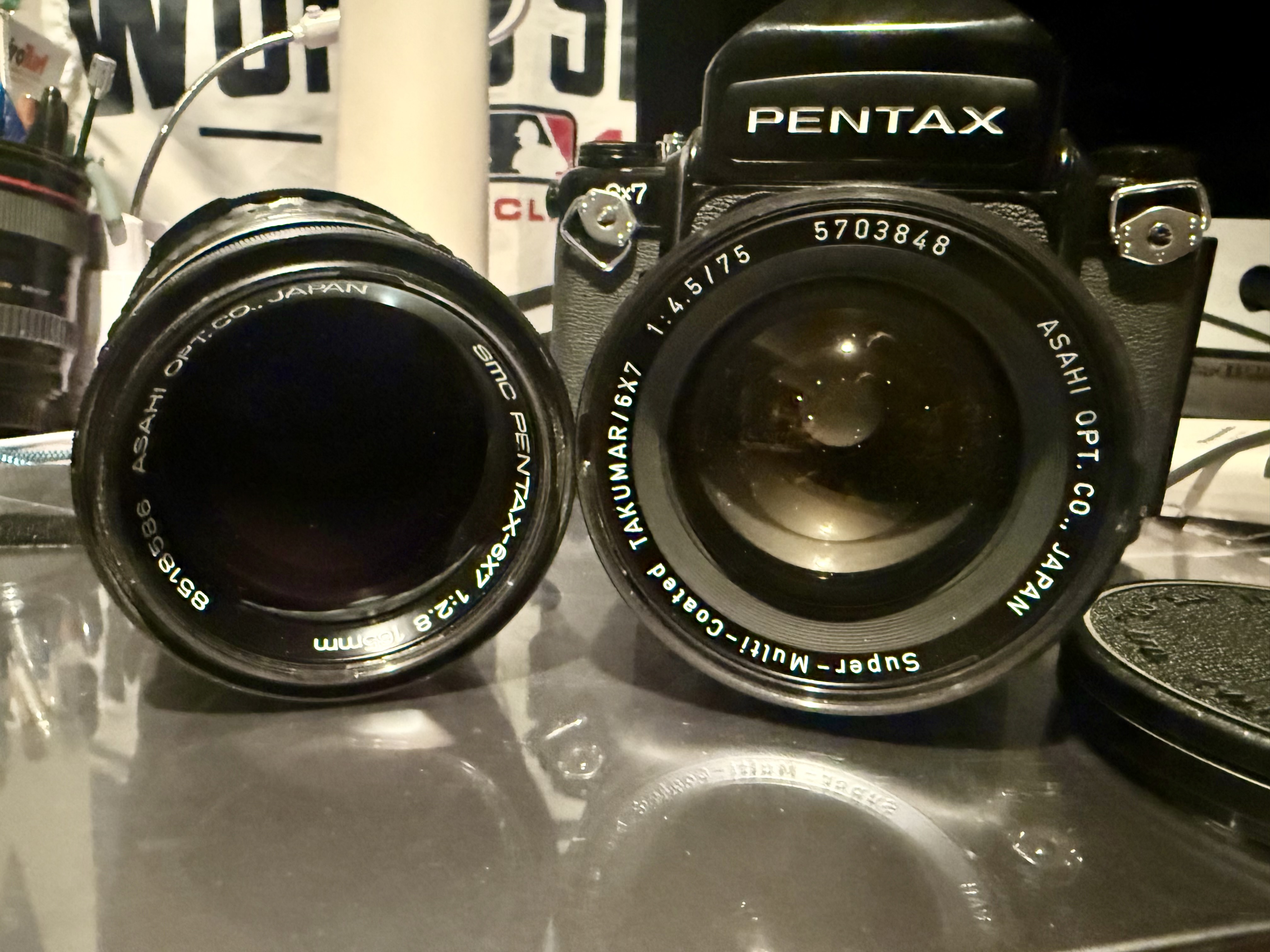 Pentax 67 medium format film MLU 2 lenses