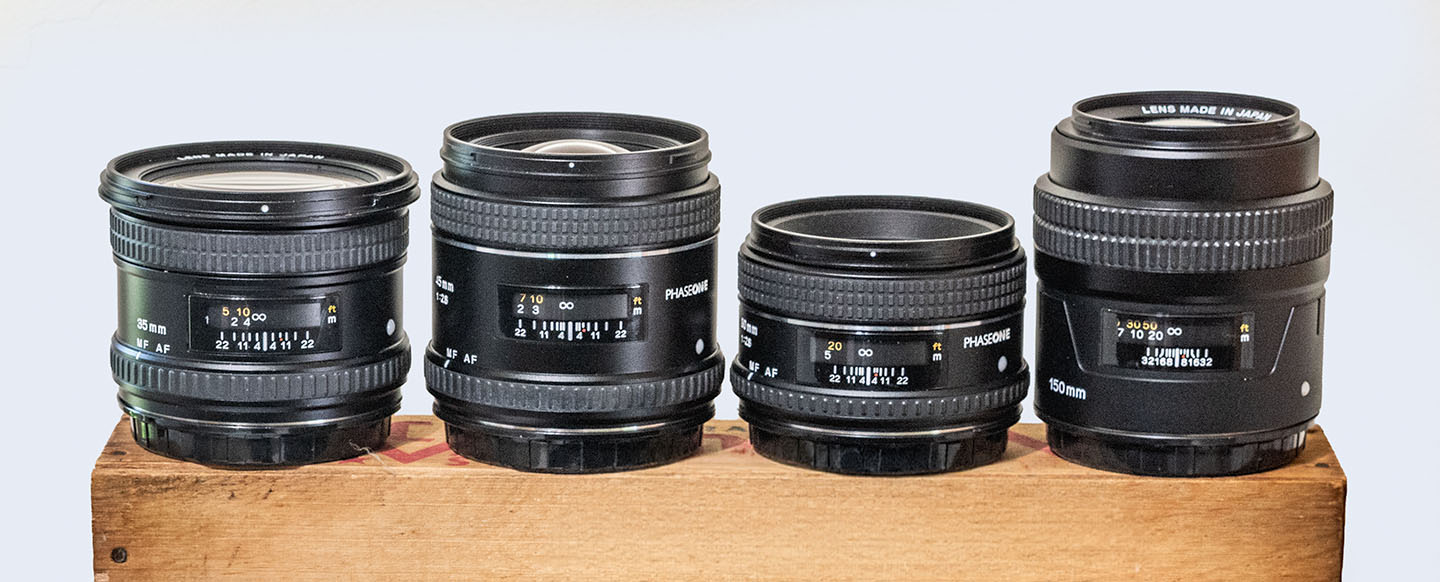 Phase One & Mamiya 35, 45, 80, 150 AF lenses $600