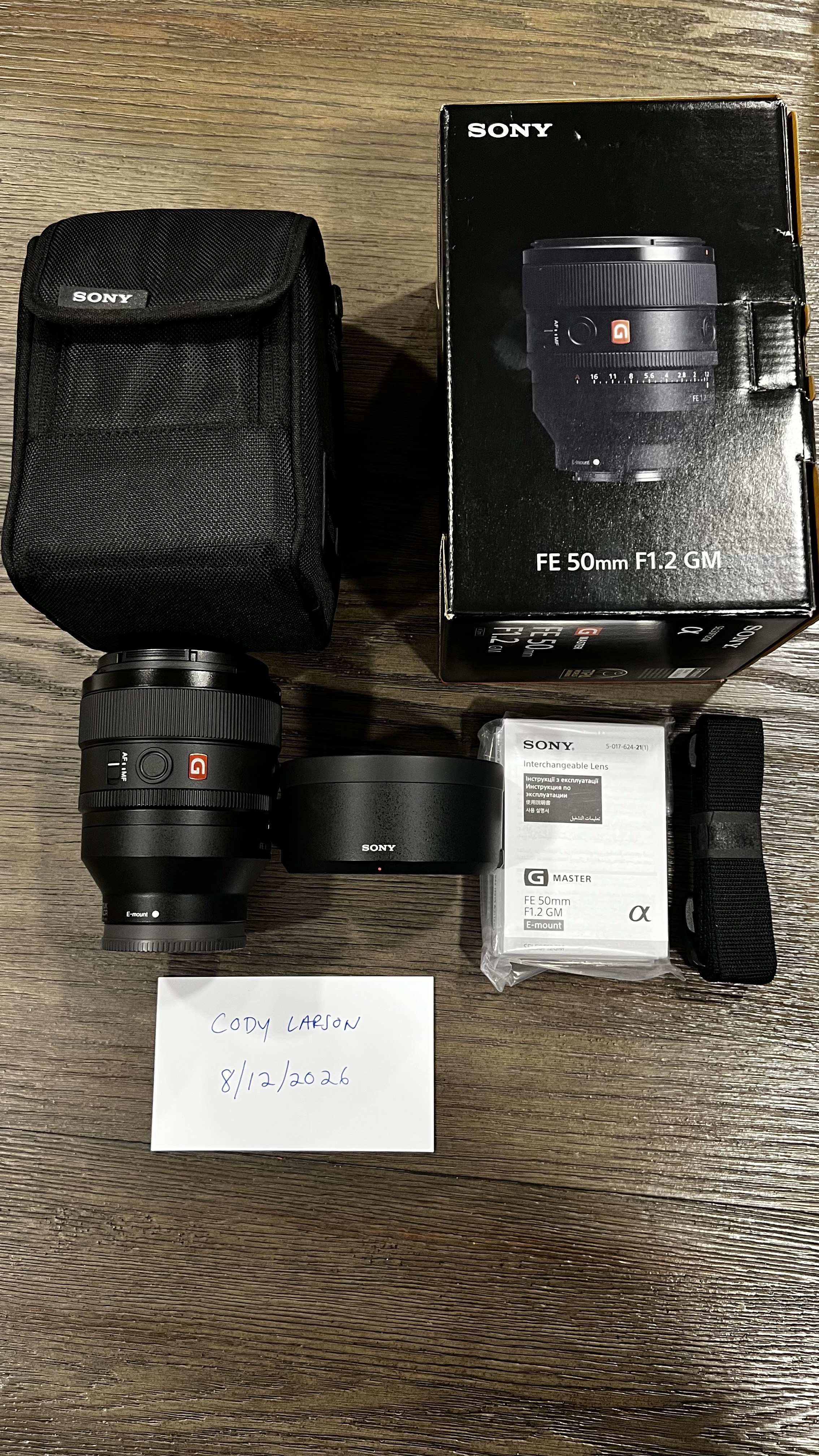 Sony 50mm 1.2 LNIB
