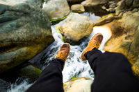 feet at the falls