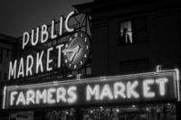 Market Sign/Working Late
