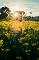 Sunset over the fields