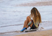 Girl on the Beach at Napili, Maui