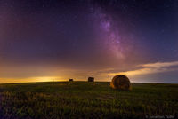 Haybales under Stars