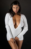 Devi In White V-Neck