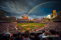 Double rainbow at the MLB Home Run Derby