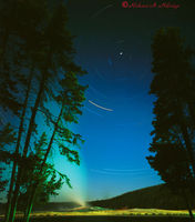 Old Faithful and Star Trails