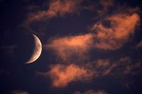 Moon at sunset
