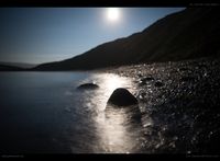 Water - Moonlit beach in Scotland