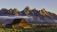 Barn at sunrise